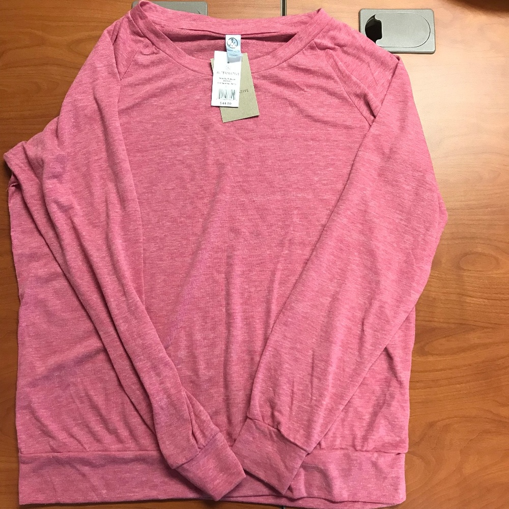 NWT Alternative Slub Slouchy Pullover Ecoberry